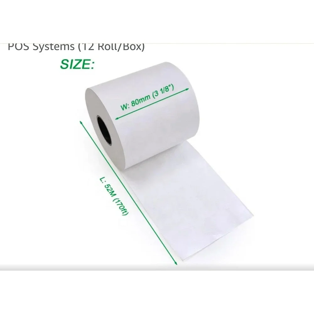 24 Rolls Moqra Paper Sticky Linerless Thermal Labels 1